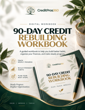 The 90-Day Credit Rebuilding Workbook cover